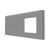 Panou intrerupator dublu+priza simpla TOUCH, sticla, gri, Luxion