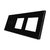 Panou intrerupator dublu+priza +priza TOUCH, sticla, negru, Luxion
