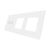 Panou intrerupator dublu+priza +priza TOUCH, sticla, alb, Luxion