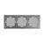 Panou intrerupator dublu+dublu+dublu TOUCH, sticla, gri, Luxion