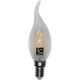 Bec LED decorativ Lumen, E14, lumanare, mata, 4W, dimabil, 2800K, 480lm, tip flacara