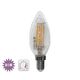 Bec LED decorativ Lumen, E14, lumanare, clara, 4W, dimabil, 2800K, 480lm