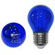 Bec LED decorativ Lumen, E27, sferic, 2W, albastra