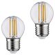 Bec LED Paulmann, E27, sferic, 5W, 2700K, set 2 bucati, 286.40