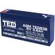 Acumulator 6V, AGM, VRLA, F1 / T1, 3.6A, TED636