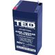 Acumulator 6V, AGM, VRLA, F1 / T1, 4.6A, TED446