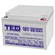 Acumulator TED, 12V, alb, 28.5A, M5, TED12285