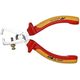 Cleste Adeleq, cu cioc "V'', galben-rosu, 160mm, izolat la 1000V