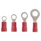 Papuc izolat inelar Adeleq, rosu, 5x1.5mm, set 100 bucati