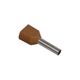 Papuc izolat (pin) Adeleq, maro, dublu, 10mmp, set 100 bucati