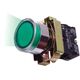 Buton comanda Comtec, cu revenire si lumina, 1ND, verde, MF0005-20116