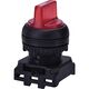 Selector cu maneta ETI, scurta cu revenire, luminoasa, 2 pozitii, rosu, 1-0-2, 004771360