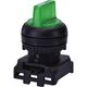 Selector cu maneta ETI, scurta cu revenire, luminoasa, 2 pozitii, verde, 1-0-2, 004771361