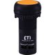 Buton comanda ETI, cu revenire, 1ND, portocaliu, 004771456