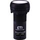 Buton comanda ETI, cu revenire, 1ND+1NI, alb, 004771475
