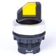 Selector cu maneta scurta cu revenire, luminoasa, galben, 1-0-2, Noark, 105531
