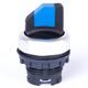 Selector cu maneta scurta cu retinere/revenire, albastru, stanga, 1-0-2, Noark, 105549