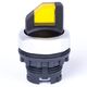 Selector cu maneta scurta cu retinere, luminoasa, galben, 0-1, Noark, 105674