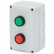 Cutie pentru comanda Gewiss, 2 butoane, verde/rosu, cu revenire, 1NI+1ND, GW27203