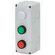 Cutie pentru comanda Gewiss, 3 butoane, verde/rosu/alb, cu revenire, 1NI+1ND, GW27204