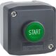 Cutie pentru comanda Schneider, 1 buton, verde, Start-Stop, 1ND, XALD103