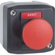 Cutie pentru comanda Schneider, 1 buton, rosu, ciuperca (avarie) cu revenire, 1NI, XALD164