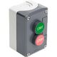 Cutie pentru comanda Schneider, 2 butoane, verde/rosu, Start-Stop cu revenire, 1ND+1NI, XALD215
