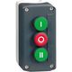 Cutie pentru comanda Schneider, 3 butoane, verde/rosu/verde, cu revenire, 1NI+2ND, XALD339