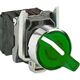 Selector cu maneta scurta cu retinere, luminoasa, 1ND+1NI, verde, 0-1, Schneider, XB4BK123M5