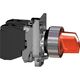 Selector cu maneta scurta cu retinere, luminoasa, 1ND+1NI, rosu, 0-1, Schneider, XB4BK124G5