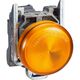 Lampa de semnalizare Schneider, LED, galben, 230VAC, D22, XB4BV65