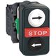 Buton comanda Schneider, Start-Stop cu revenire, 1ND+1NI+1ND, negru/rosu, XB5AA711237