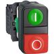Buton comanda Schneider, Start-Stop cu revenire, 1NI+1ND, rosu/verde, XB5AL73415