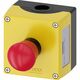 Cutie pentru comanda Siemens, 1 buton, galben/rosu, ciuperca (avarie) cu revenire, 1NI, AA2, 3SU1801-0NA00-2AA2