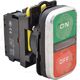 Buton comanda Tracon, Start-Stop, 1ND+1NI, cu inscriptie ON/OFF, rosu/verde, NYG3-D2