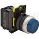 Buton comanda Tracon, cu revenire si lumina, buton in relief, 1ND, albastru, NYG3-HLB