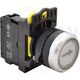 Buton comanda Tracon, cu revenire, inscriptionat ON, 1ND, alb, NYG3-P3