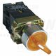 Selector cu maneta scurta cu retinere, luminoasa, 1NI+1ND, galben, 1-2, Tracon, NYGBK2565S