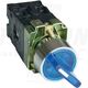 Selector cu maneta scurta cu retinere, luminoasa, 1NI+1ND, albastru, 1-2, Tracon, NYGBK2665K