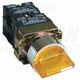 Selector cu maneta scurta cu retinere, luminoasa, 1NI+1ND, galben, 1-0-2, Tracon, NYGBK3565S