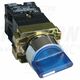 Selector cu maneta scurta cu retinere, luminoasa, 1NI+1ND, albastru, 1-0-2, Tracon, NYGBK3665K