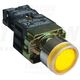 Buton comanda Tracon, cu revenire si lumina ON, galben, cu rezistor, 230VAC, D22, NYGBW3571S