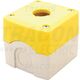 Cutie pentru comanda Tracon, neechipata, galben, 1 buton, IP65, NYGD-1YE