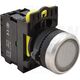Buton comanda Tracon, cu revenire si lumina ON-OFF, 1ND, alb, NYK3-LW