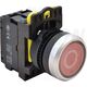 Buton comanda Tracon, cu revenire, inscriptionat ON-OFF, cu bec, 1NI, rosu, NYK3-P2L