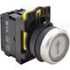 Buton comanda Tracon, cu revenire, inscriptionat ON-OFF, cu bec, 1ND, alb, NYK3-P3L