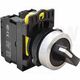 Selector cu maneta scurta cu revenire, 1ND+1NI, negru, 1-2, Tracon, NYK3-S24BK