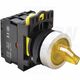 Selector cu maneta scurta cu retinere, luminoasa, 1ND+1NI, galben, 1-2, Tracon, NYK3-SL21Y