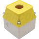 Cutie pentru comanda Tracon, neechipata, galben, joasa, 1 buton, IP44, TK/T1+F2S/