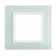 Rama decorativa aparataj unitar Berker, universala, 1 post, sticla alba-alb polar mat, B.7, 10116909
